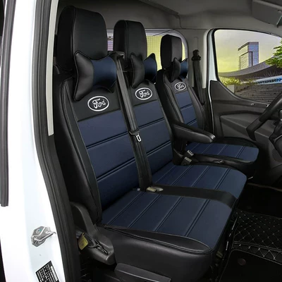 Modelə uyğun (Original) oturacaq örtükləri – Seat Covers, Ford Transit Seat - 6-seats-black-and-blue-leather-default-item