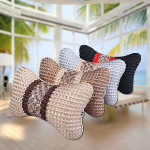 Car ice silk headrest pillow car neck pillow seat pillow cervical pillow a pair of neck pillow car accessories