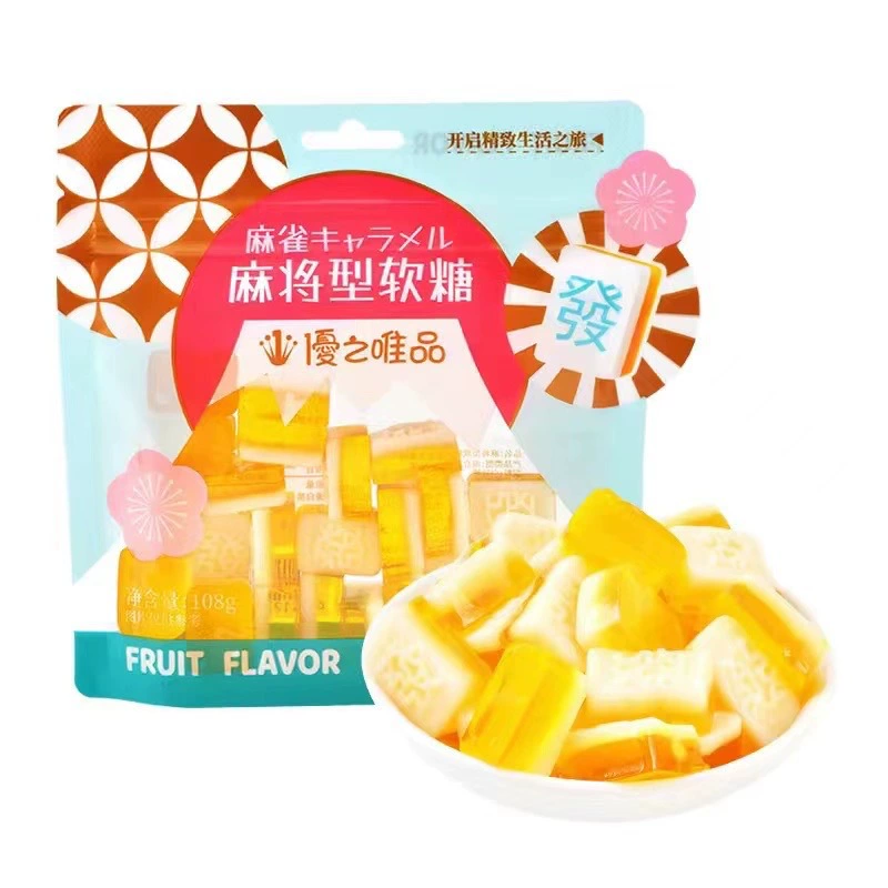 Youzhi Vipshop фруктовый сок фадж 108г вкус белого персика мякоть фруктовая конфета QQ сахар повседневная сеть красная закуска оптом
