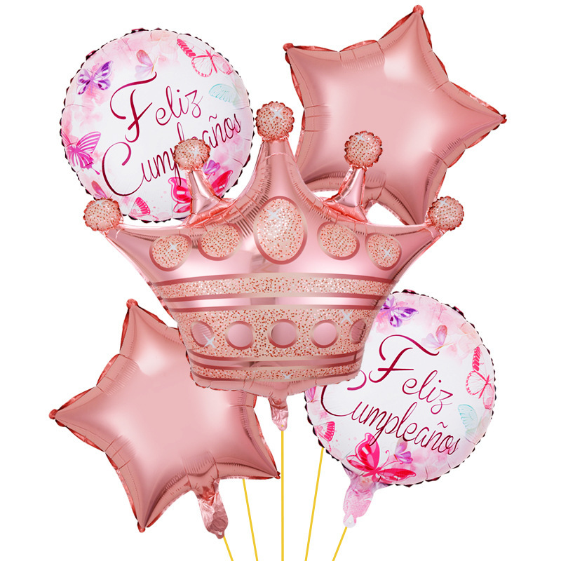 Lettre Star Couronne Film D'aluminium Date D'anniversaire Ballons 1 Jeu display picture 4