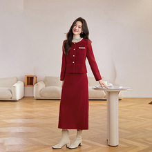 女装时尚休闲套装2025冬季新款小香风气质外套半裙两件套NY1590