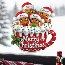 圣诞风冰箱装饰贴纸pvc自粘姜饼人茶杯玻璃窗装饰贴饰墙贴贴花