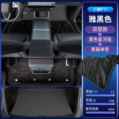 Modelə uyğun ayaqaltı: Version Accessories, Special Original Factory - tesla-model-y-25-models-new-version-package-c-tpe-floor-mat-black-galaxy-blanket-trunk-main-mat-black