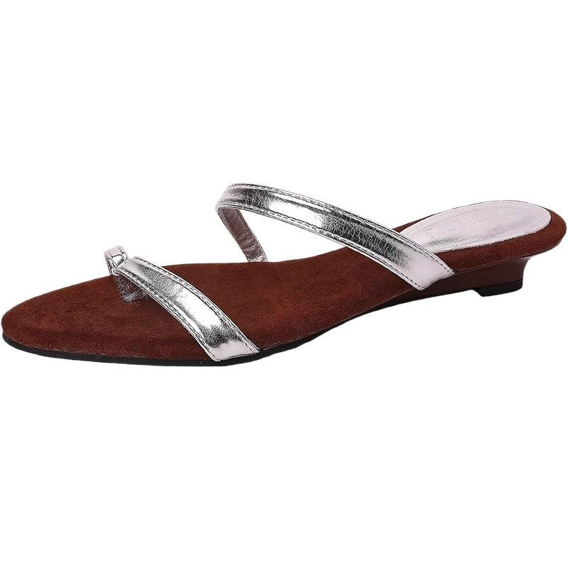 Summer slippers, sandals, french style, thin strap