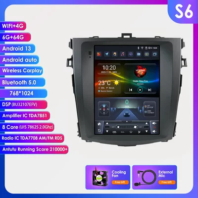 Toyota Corolla Toyota Corolla: DVD Navigation - 664g-wifi4glte-version-7862-carplay-eight-core-97inch-suitable-for-06-13-toyota-corolla