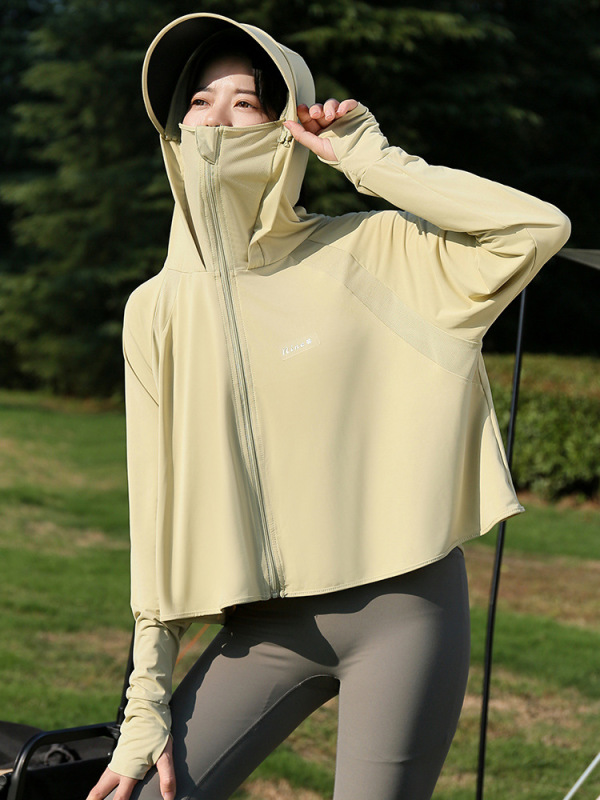 Moxun ロマンチックなアイスシルク日焼け止め服女性のための夏 2025 新しいルーズショール upf50 + 抗 UV 日焼け止め服|undefined