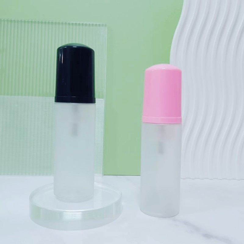 Botella de mousse transparente mate esmerilada de 30 ml, 60 ml, 100 ml, botella de espuma para limpieza, botella de espuma PET