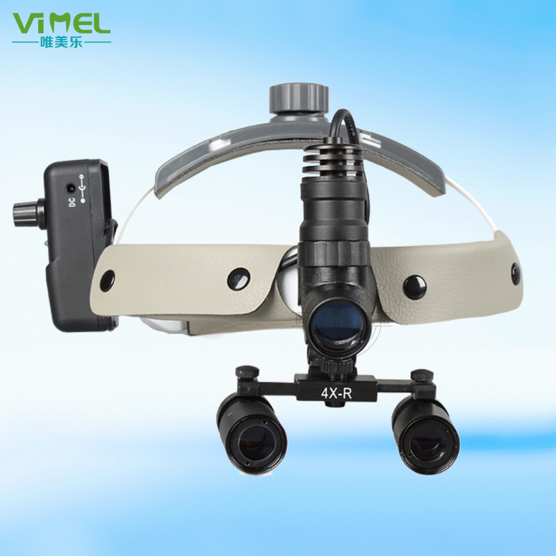 牙科4倍放大镜手术医用放大镜头外科口腔耳鼻喉整形5W头灯放大镜