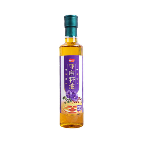 Factory direct supply cold pressed pure linseed oil 500ml bottled edible vegetable oil household edible oil wholesale