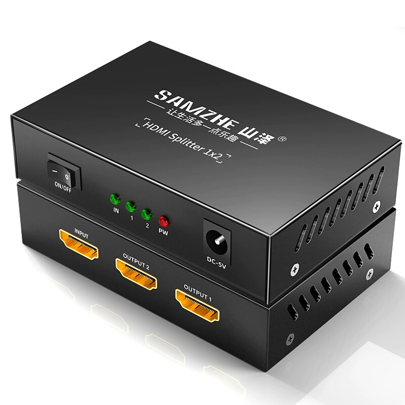 Хаб/распределитель Yamazawa HDMI: один вход, два выхода; один хост соединяет два монитора, распределитель, поддержка 4K60