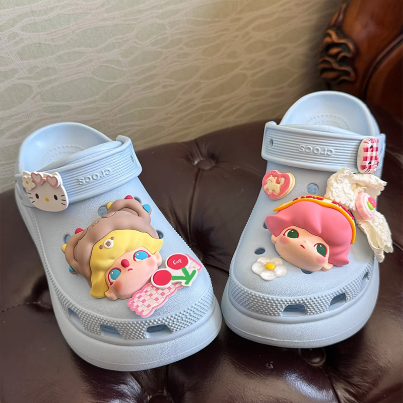 かわいいバブル下駄花漫画アクセサリー diy 靴バックル取り外し可能な立体アクセサリーハイエンド多用途靴花|undefined