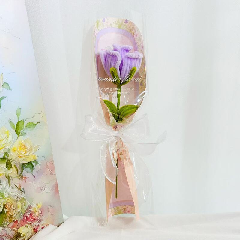 纯手工扭扭棒玫瑰花束成品仿真玫瑰单只花束七夕情人节送女友闺蜜|undefined