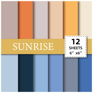 12 sheets/pack of blue orange Macaron Morandi Amazon new product hand account material paper 6 inch hand origami background paper