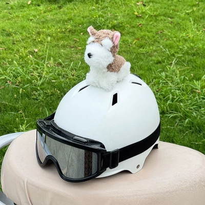 Electric Vehicle Helmet Decoration | Motosiklet dəbilqələri - no-helmet-single-schnauzer-khaki