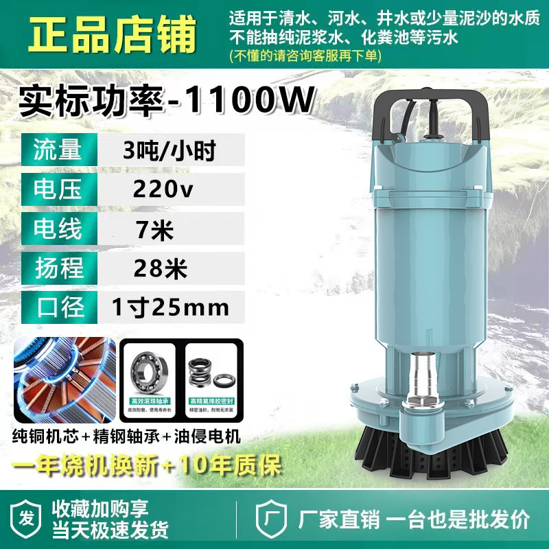 Shanghai auténtica bomba sumergible 220V bomba de agua de gran calibre 3 pulgadas 4 pulgadas sin escobillas de alto flujo de elevación bomba de agua