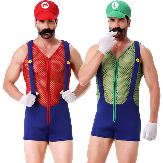 Halloween Sexy Super Mario Stage Costume Mario Suit Super Mary Character