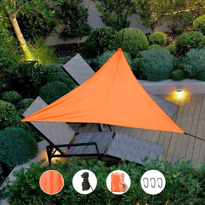 Avtomobil yan çətirləri Patio, Balcony, Sunshade Sail - orange-with-3-carabiners-333m