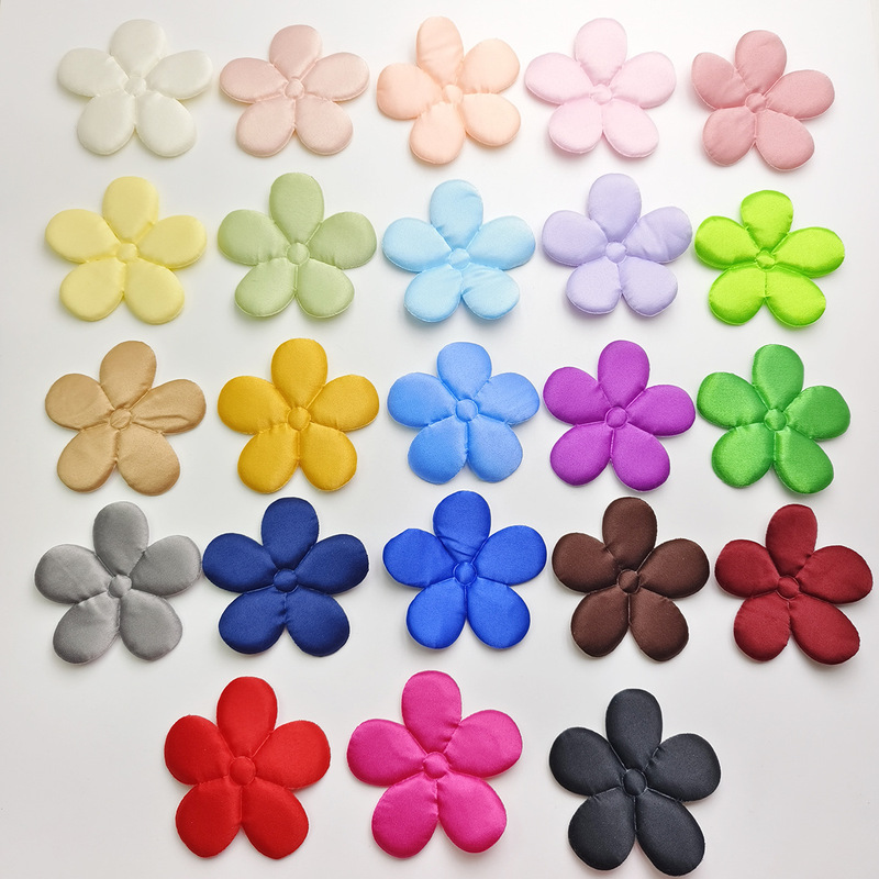Fabric Flowers Multi-Color Cotton Green Embossed Clothing Headwear Accessories DIY Clothes Shoes Bags Accessories Decoration