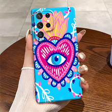 跨境爆款焕彩恶魔之眼适用三星A34/A35小众菲林手机保护套S25全包