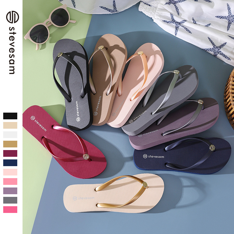 Cross-Border 2024 New Summer Slippers for Outer Wear Rubber Seaside Beach Slippers for Women Non-Slip Flip-Flops for Women Customized Cross-Border 2024 New Summer Slippers for Outer Wear Rubber Seaside Beach Slippers for Women Non-Slip Flip-Flops for Women Customized