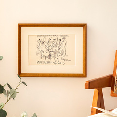 Frame any large size solid wood picture frame framed picture frame wall hanging A3 A4 4K 20 Chinese calligraphy picture frame