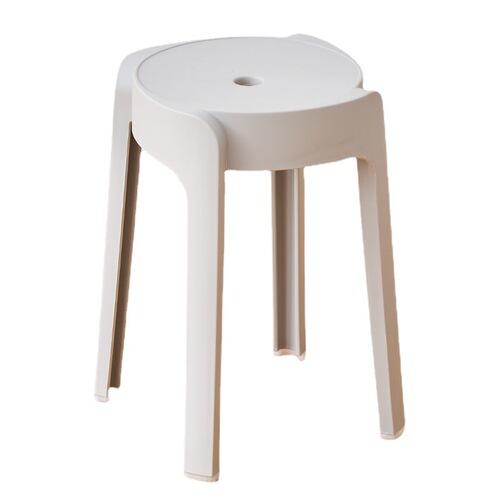 Plastic stool for home use, thickened, stackable, round stool, minimalist modern style, cartwheel stool, living room dining table high wholesale chair