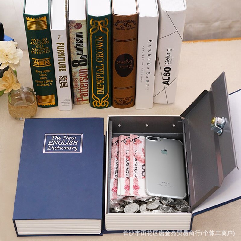 Book safe password box with lock small lock cabinet small money box…