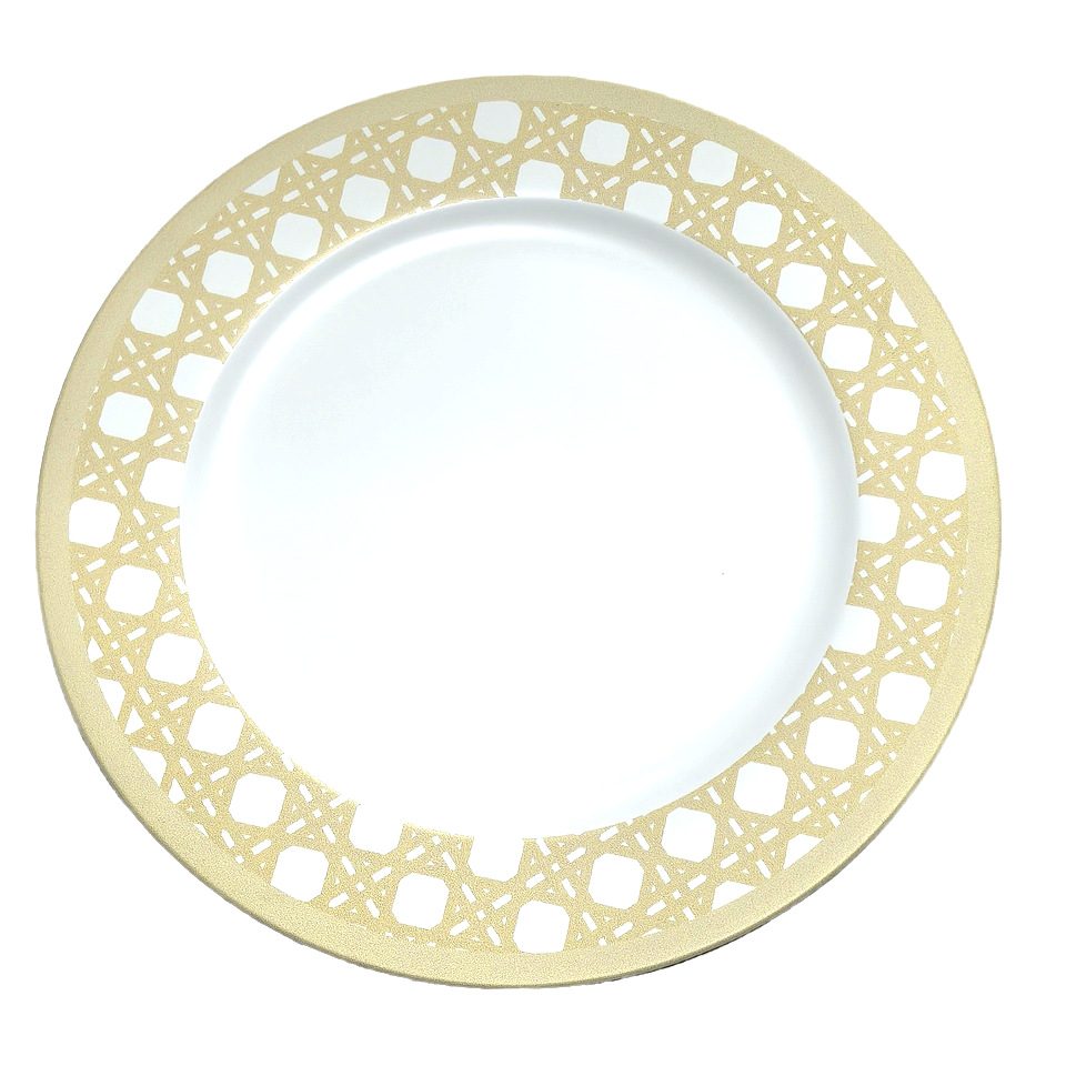 Fábrica de venta caliente de alta calidad placas de carga multicolor comercio exterior restaurante occidental patrón de fiesta bandeja cojín