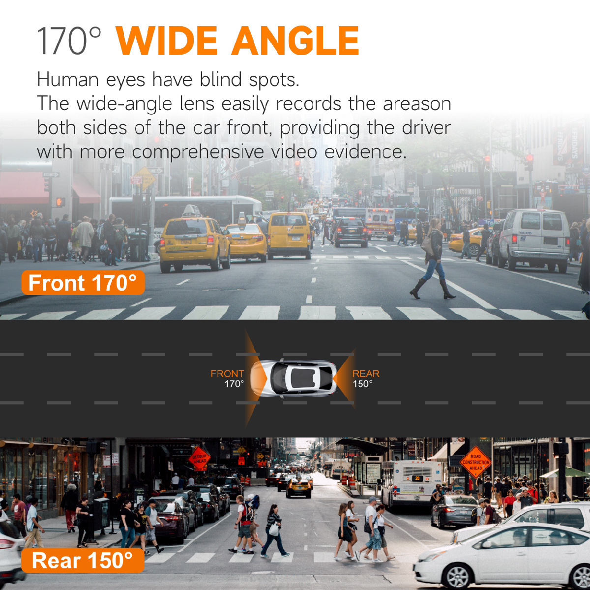 2026 Hot-Selling Temu Cross-Border 4K Front and Rear Dual Recording 170-Degree High-Definition Night Vision Dash Cam with 5g Wifi