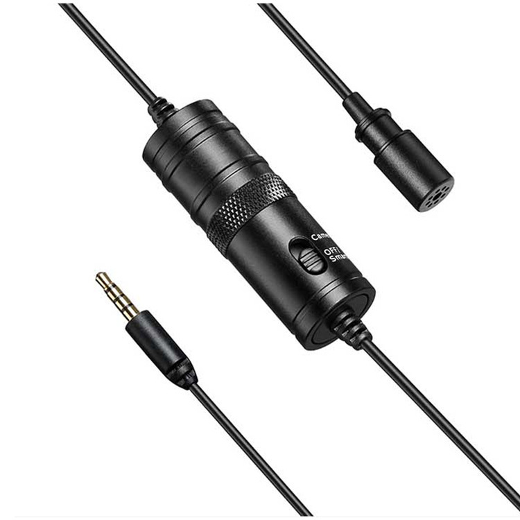 Suministro directo de fábrica 6 m cable collar clip micrófono Cámara micrófono karaoke entrevista en vivo grabación teléfono móvil micrófono de condensador