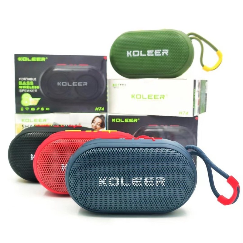 H74 屋外ワイヤレス Bluetooth スピーカー Koleer 新しい低音ポータブルミニオーディオカードサブウーファー|undefined