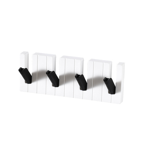 Creative punch-free piano hook for home clothes, hats, bags, umbrella hangers, foldable key hook storage rack