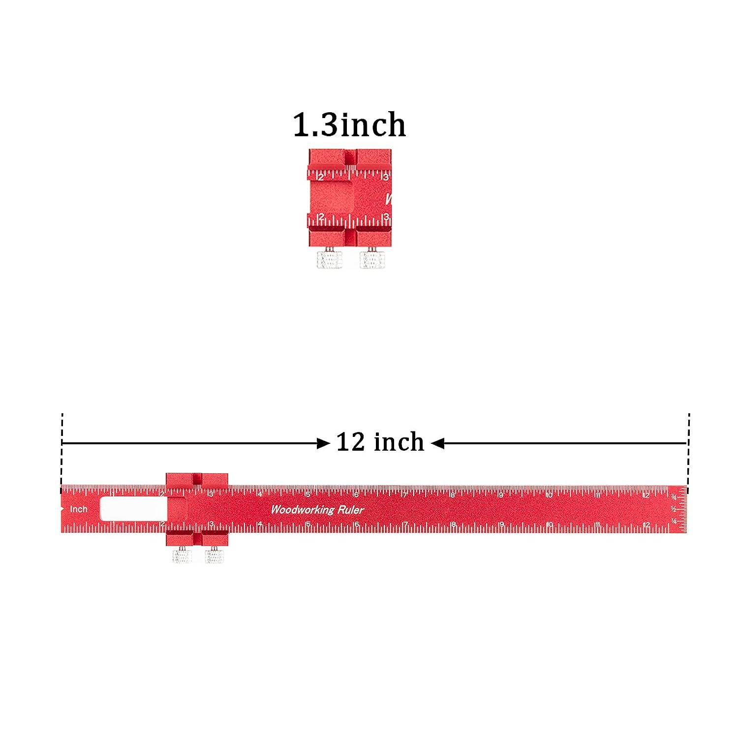 Nueva carpintería multi-funcional regla de marcado T-tipo regla de altura regla medidor de marcado