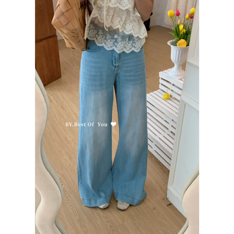 Best of You-2026 New Summer Products French Style Light Blue Denim Retro Jeans 3372 Best of You-2026 New Summer Products French Style Light Blue Denim Retro Jeans 3372