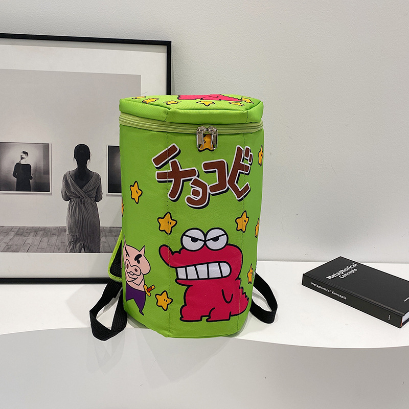 Everything Can Cute Small Schoolbag Crayon Small New Crocodile Cookie Box Large Capacity Backpack Zipper Bag Trendy Schoolbag