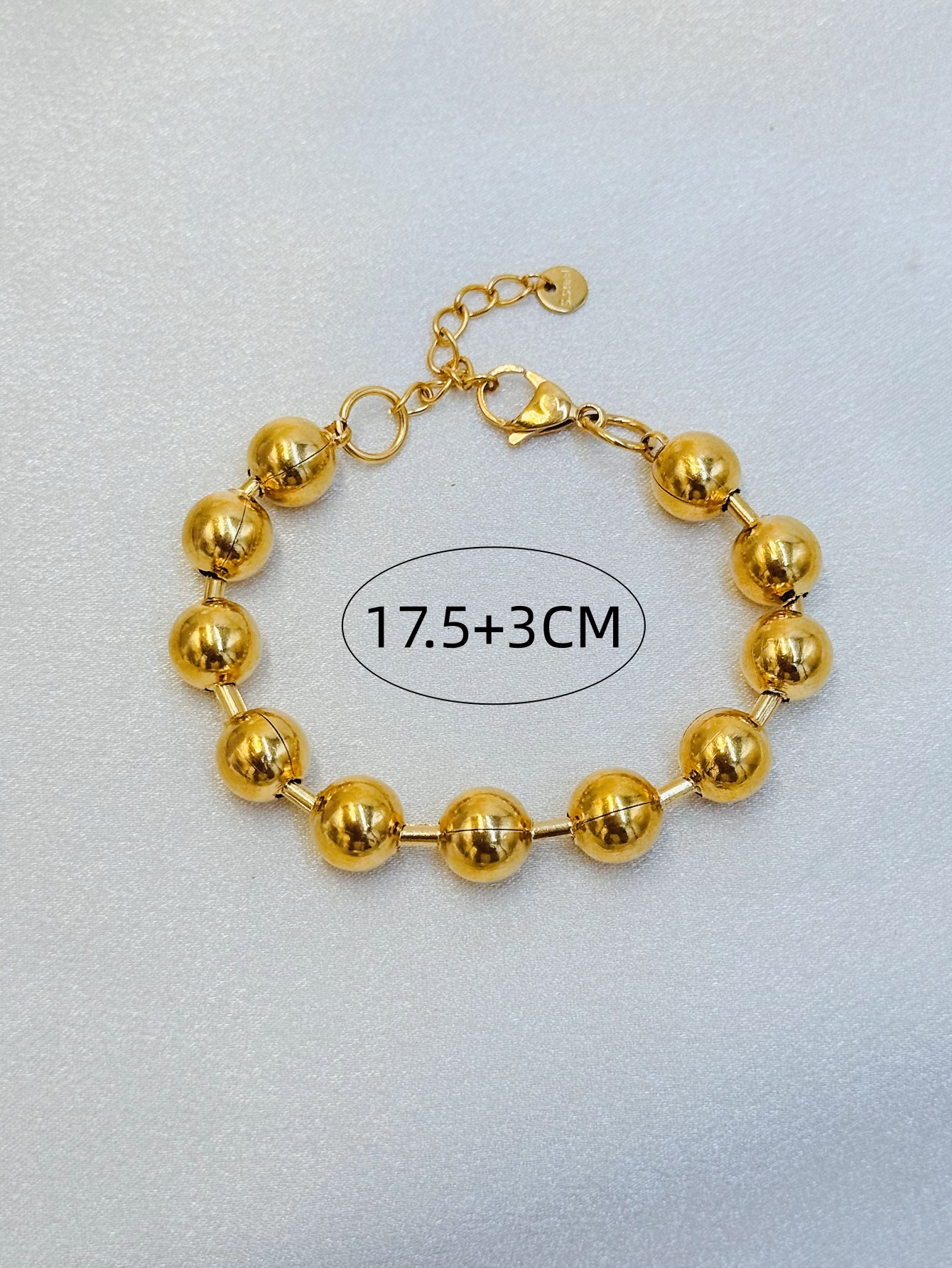 Solid Color Pattern Vacation Classic Style Solid Color 304 Stainless Steel Ball Chain Bracelets In Bulk