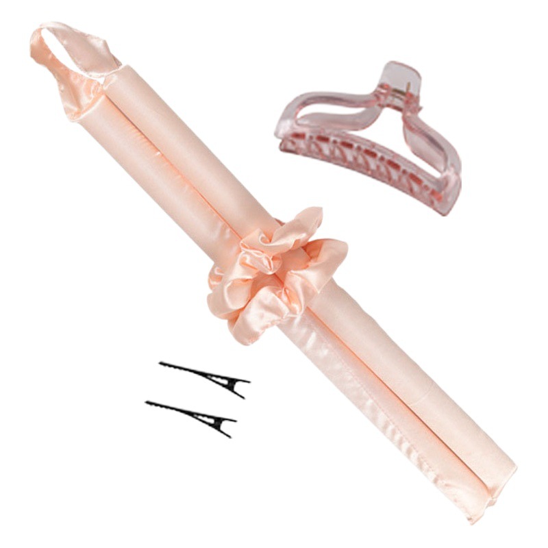 Factory wholesale Europe and the United States cross-border no heat lazy curling iron sponge foam large intestine hair ring upgrade with clip