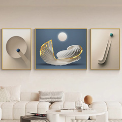 莫蘭迪色玄關裝飾畫現代北歐風格三聯畫抽象掛畫客廳沙發背景牆畫