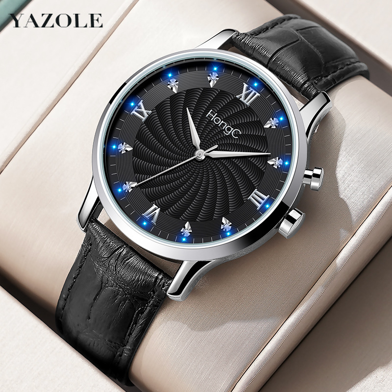 Men's Quartz Watch Waterproof Sport Watch With Leather Strap_voghion.com