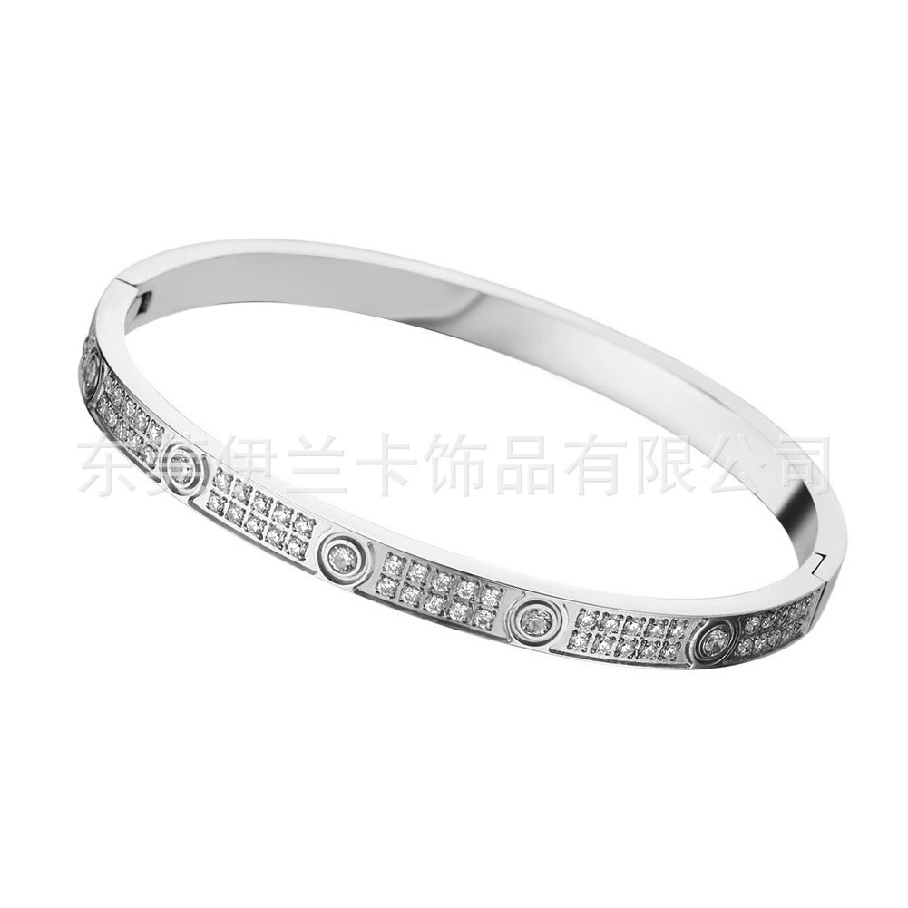 Bracelet stainless steel for beloved, light luxury style, 18 carat