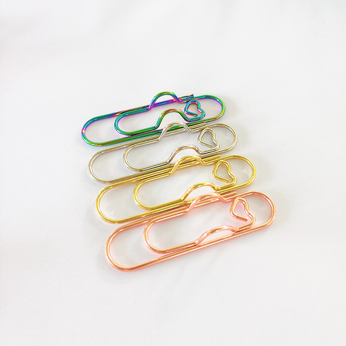 New love pen clip metal pen accessories creative notebook accessories pen clip ballpoint pen clip portable pen buckle