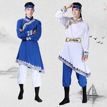 新款蒙古舞蹈服装蒙族演出服成人筷子舞现代男士舞蹈服饰表演服
