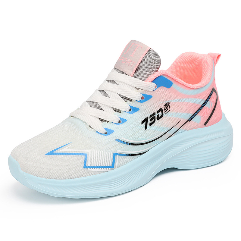 Zapatos mujer primavera y otoño nuevo estilo calzado deportivo casual mujer transpirable ligero zapatos para correr zapatos de mujer suela suave sin pies cansados zapatos adhesivos