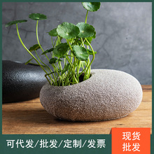 水培陶瓷花盆一叶莲铜钱草金钱水仙创意绿萝无孔大号碗莲睡莲批发