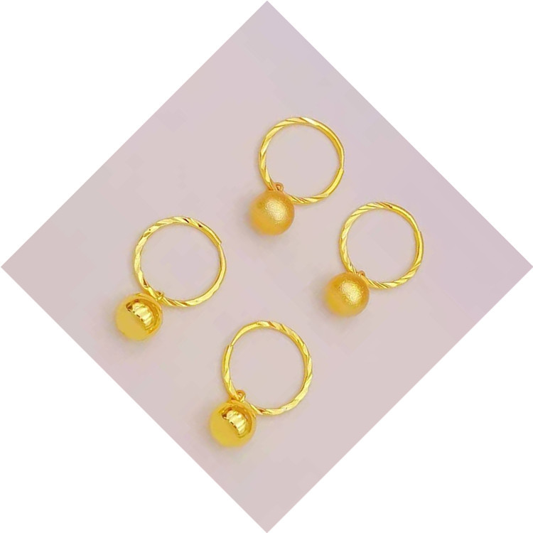 brass matte glossy round beads