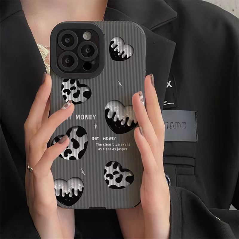 Cute Protective Phone Case For Samsung A71 A53 A32 Cream Heart Design_voghion.com