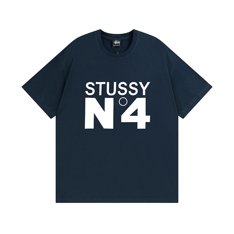 国境を越えた卸売りstyスチュアート黒8クラシック24ss半袖純綿夏ゆるいtシャツ男女同金|undefined