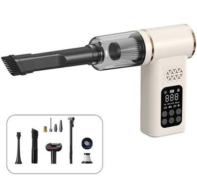 Multi-Purpose Car Wireless Vacuum Hava nasosu - hb-805-car-air-pump-vacuum-cleaner-beige-in-english