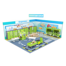 儿童职业体验馆情景模拟淘气堡快递站主题亲子餐厅娃娃家角色扮演