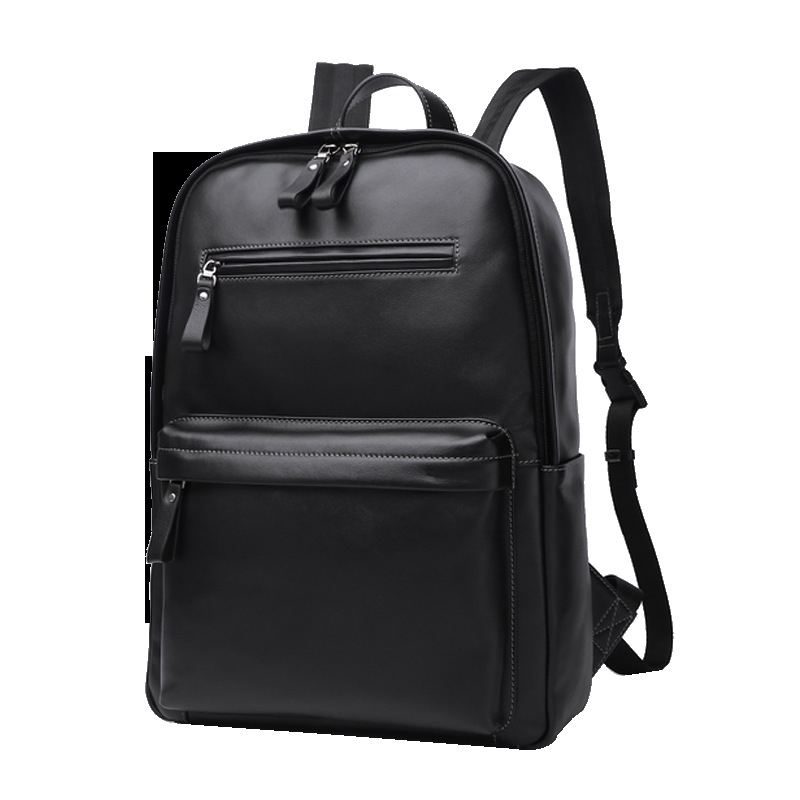 Mochila de negocios para hombres, moda, bolsos casuales para hombres, bolsos de piel de vaca de alto nivel, bolsos de hombre, mochila de tendencia ligera.